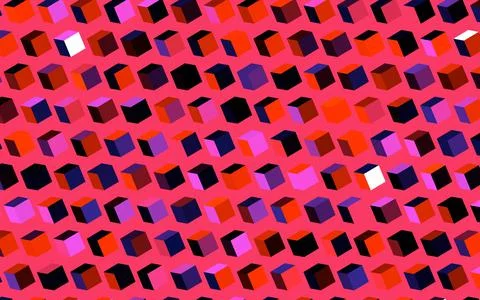 Dark Pink, Red vector pattern in square style. Illustrazione stock