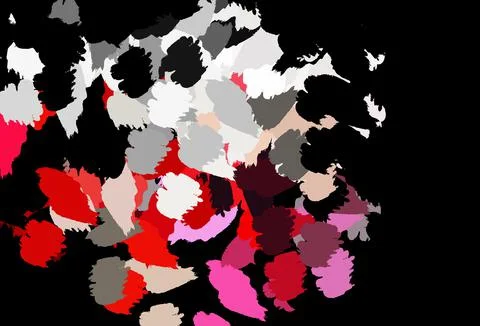 Dark Pink, Red vector pattern with random forms. イラスト素材