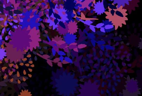 Dark Pink, Red vector pattern with random forms. Stock Illustration