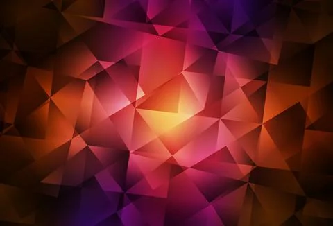 Dark Pink, Red vector polygonal pattern. 스톡 일러스트