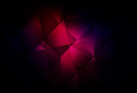 Dark Pink, Red vector shining triangular backdrop. Ilustração Stock