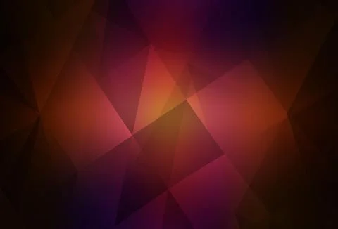 Dark Pink, Red vector shining triangular background. 스톡 일러스트