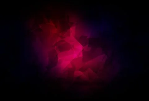 Dark Pink, Red vector shining triangular background. Stockillustratie