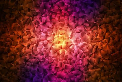Dark Pink, Red vector shining triangular background. Illustrazione stock