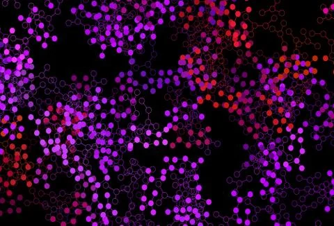 Dark Pink, Red vector template with artificial intelligence structure. 스톡 일러스트