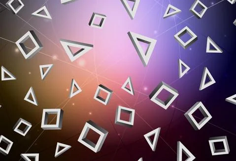 Dark Pink, Red vector template with rhombus. Stock Illustration