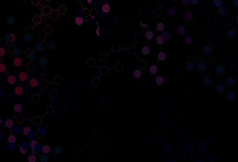 Dark Pink, Red vector template with artificial intelligence structure. Stock Illustration