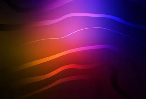 Dark Pink, Red vector texture with bent lines. Stock Illustration