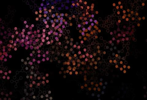 Dark Pink, Red vector texture with artificial intelligence concept. 스톡 일러스트