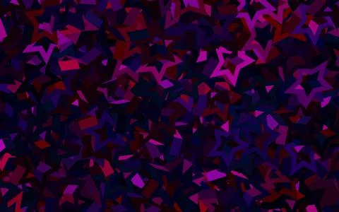 Dark Pink, Red vector texture with beautiful stars. Illustrazione stock