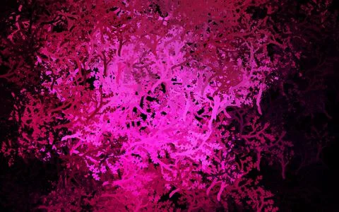 Dark Pink vector abstract pattern with trees, branches. 库存插图