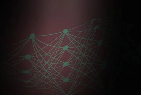 Dark Pink vector backdrop with artificial intelligence data. Stock Illustration