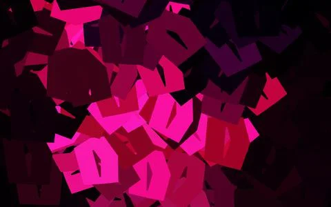 Dark Pink vector backdrop with hexagons. Stock Illustration