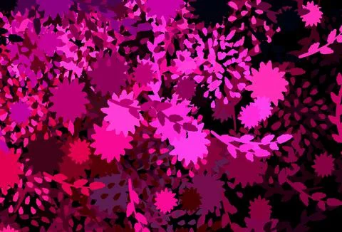 Dark Pink vector background with abstract shapes. Stock Illustration