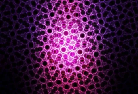 Dark Pink vector background with bubbles. Stock Illustration