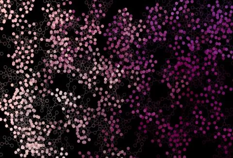 Dark Pink vector background with forms of artificial intelligence. Illustrazione stock