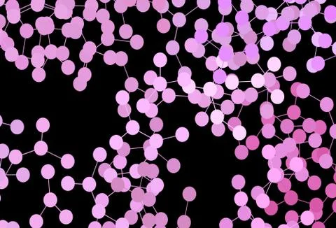 Dark Pink vector background with forms of artificial intelligence. Illustrazione stock