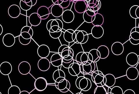 Dark Pink vector background with forms of artificial intelligence. Ilustración de archivo