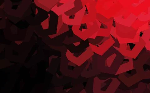 Dark Pink vector background with hexagons. 스톡 일러스트