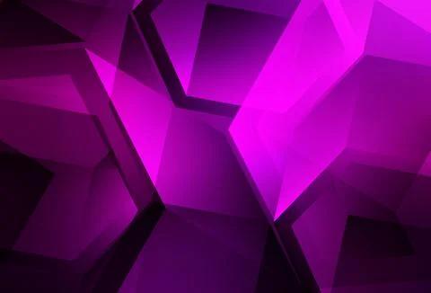 Dark Pink vector background with triangles, cubes. Stock Illustration
