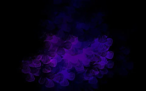 Dark Pink vector doodle pattern with trees, branches. Illustrazione stock