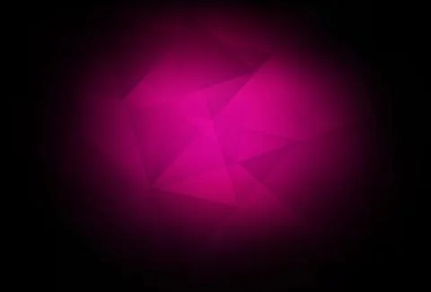 Dark Pink vector gradient triangles pattern. Illustrazione stock