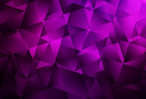 Dark Pink vector gradient triangles pattern. Illustrazione stock