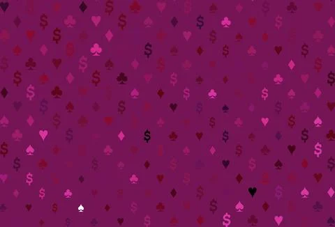 Dark pink vector layout with elements of cards. Stock Illustration