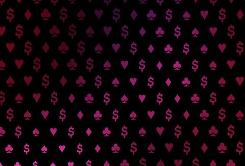 Dark pink vector layout with elements of cards. Stock Illustration