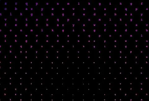 Dark pink vector pattern with ABC symbols. Illustrazione stock