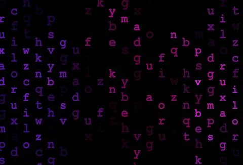 Dark pink vector pattern with ABC symbols. Stock Illustration
