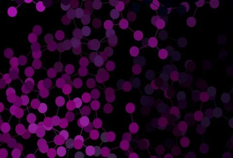 Dark Pink vector pattern with artificial intelligence network. 스톡 일러스트