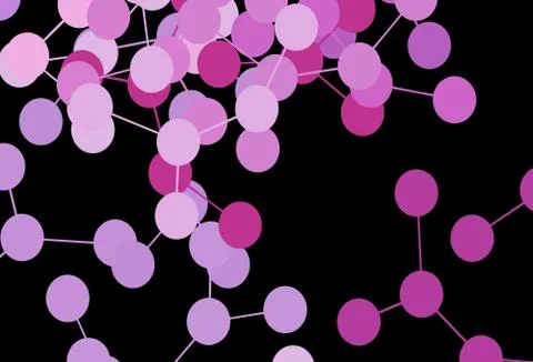 Dark Pink vector pattern with artificial intelligence network. Stock Illustration
