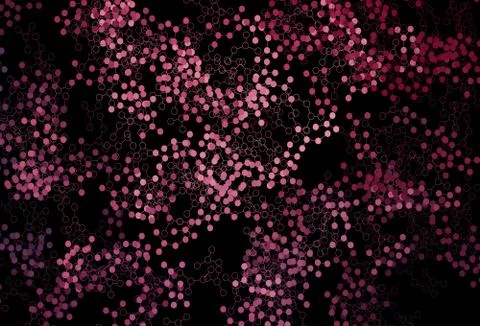 Dark Pink vector pattern with artificial intelligence network. Illustrazione stock