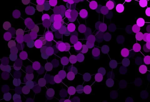 Dark Pink vector pattern with artificial intelligence network. Illustrazione stock