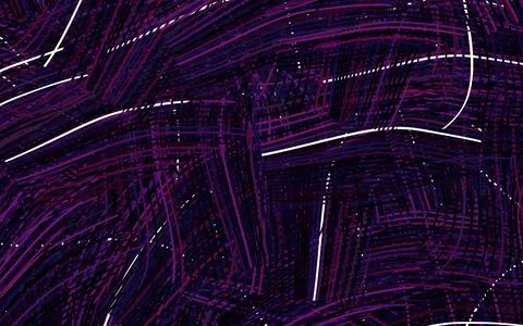 Dark Pink vector pattern with bent lines. Stock Illustration