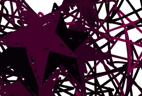 Dark Pink vector pattern with christmas stars. Illustrazione stock