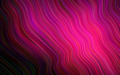 Dark Pink vector pattern with curved circles. Stock Illustration