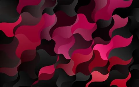 Dark Pink vector pattern with liquid shapes. 스톡 일러스트