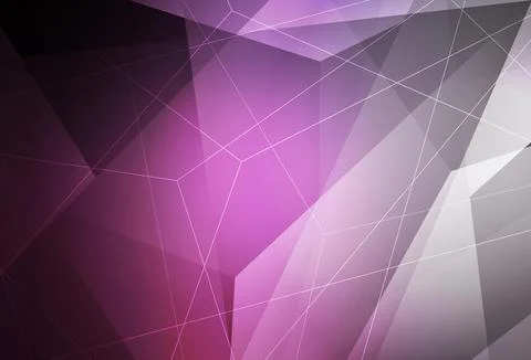 Dark Pink vector pattern with polygonal style. Stock Illustration