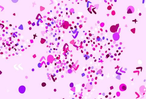 Dark Pink vector pattern with random forms. Illustrazione stock
