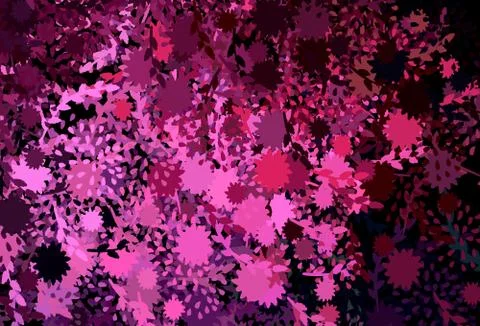 Dark Pink vector pattern with random forms. Stock Illustration