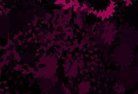 Dark Pink vector pattern with random forms. Illustrazione stock