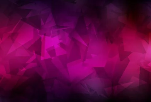 Dark Pink vector pattern with random polygonals. Illustrazione stock