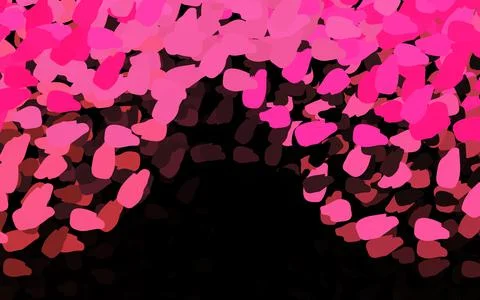 Dark Pink vector pattern with random forms. Illustrazione stock