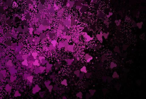 Dark Pink vector pattern with random forms. 库存插图