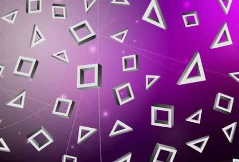 Dark Pink vector pattern in square style. Stockillustratie