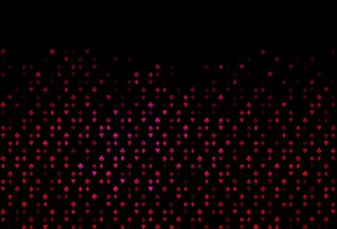 Dark Pink vector pattern with symbol of cards. Stock Illustration