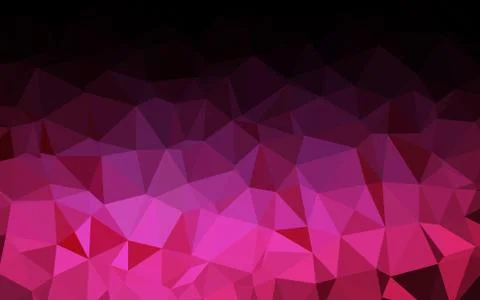 Dark Pink vector polygon abstract background. Stock Illustration
