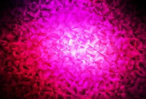 Dark Pink vector shining triangular background. Illustrazione stock